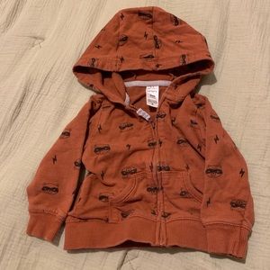 Orange Raccoon Hooded Sweatshirt